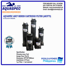 Load image into Gallery viewer, AQUASPEC ASCF SERIES  CARTRIDGE FILTER