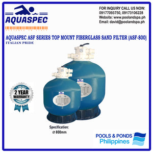 AQUASPEC ASF SERIES TOP MOUNT FIBERGLASS SAND FILTER