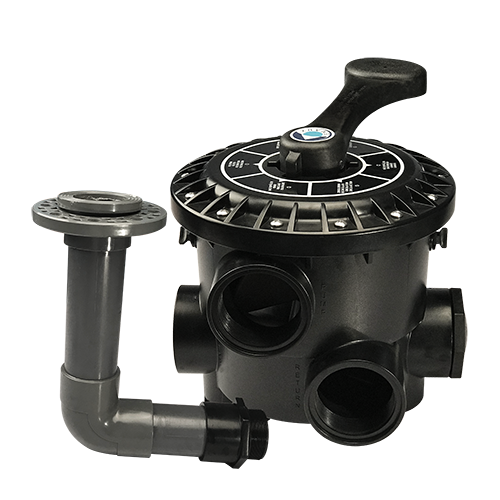 Emaux MPV Side Mount Multiport Valve (BLACK) - poolandspa.ph