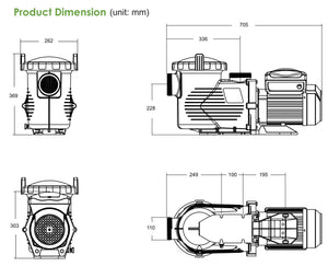 Emaux EPV Power Variable Speed Pump "EPV" Series - poolandspa.ph