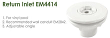 Load image into Gallery viewer, Emaux Inlet Fittings - Return Inlet for Vinyl Pool  EM4414 - poolandspa.ph