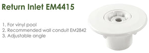 Emaux Inlet Fittings - Return Inlet for Vinyl Pool  EM4415 - poolandspa.ph