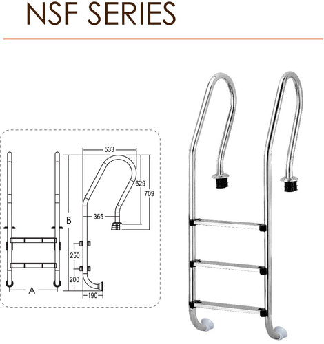 Emaux NSF Series Ladder - poolandspa.ph