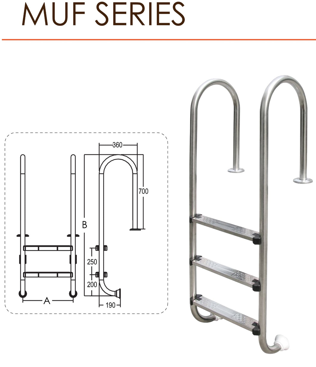 Emaux MUF Series Ladder - poolandspa.ph
