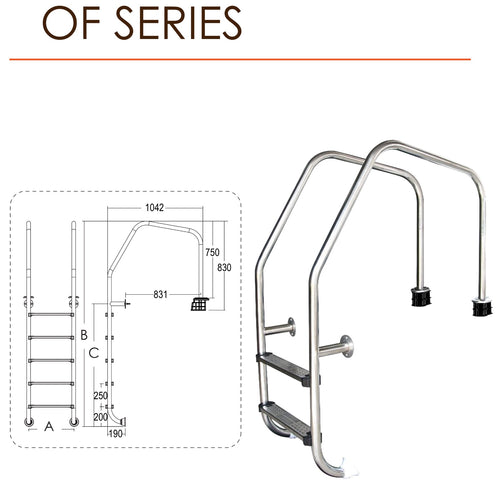 Emaux OF Series Ladder - poolandspa.ph