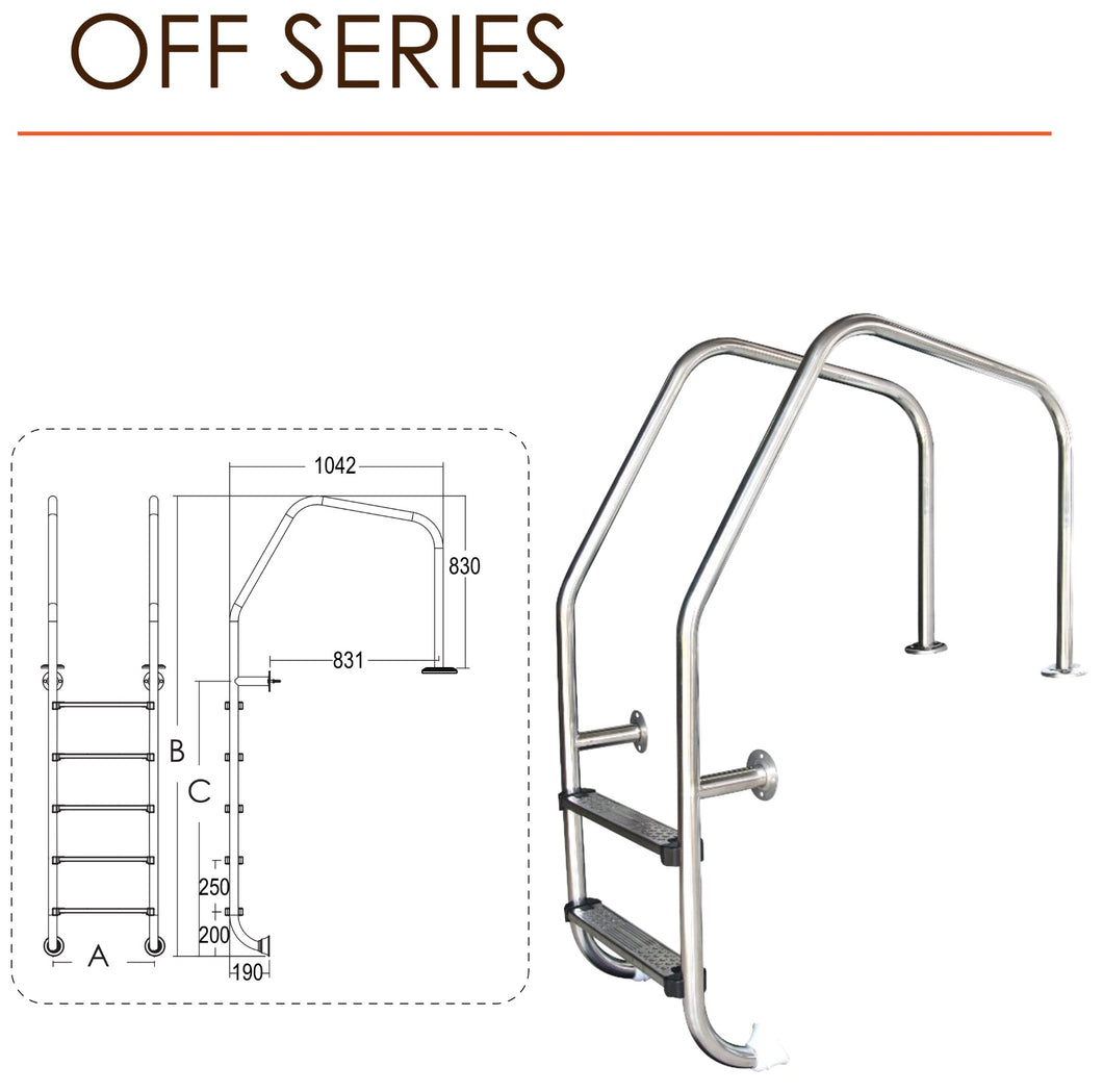 Emaux OFF Series Ladder - poolandspa.ph