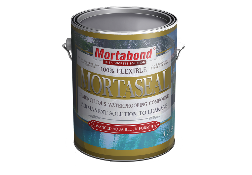 MortaBond Mortaseal Flexi Cementitious Waterproofing Compound - poolandspa.ph