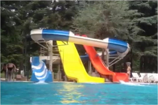 Free fall slide - wide slide - Spiral open body slide - poolandspa.ph